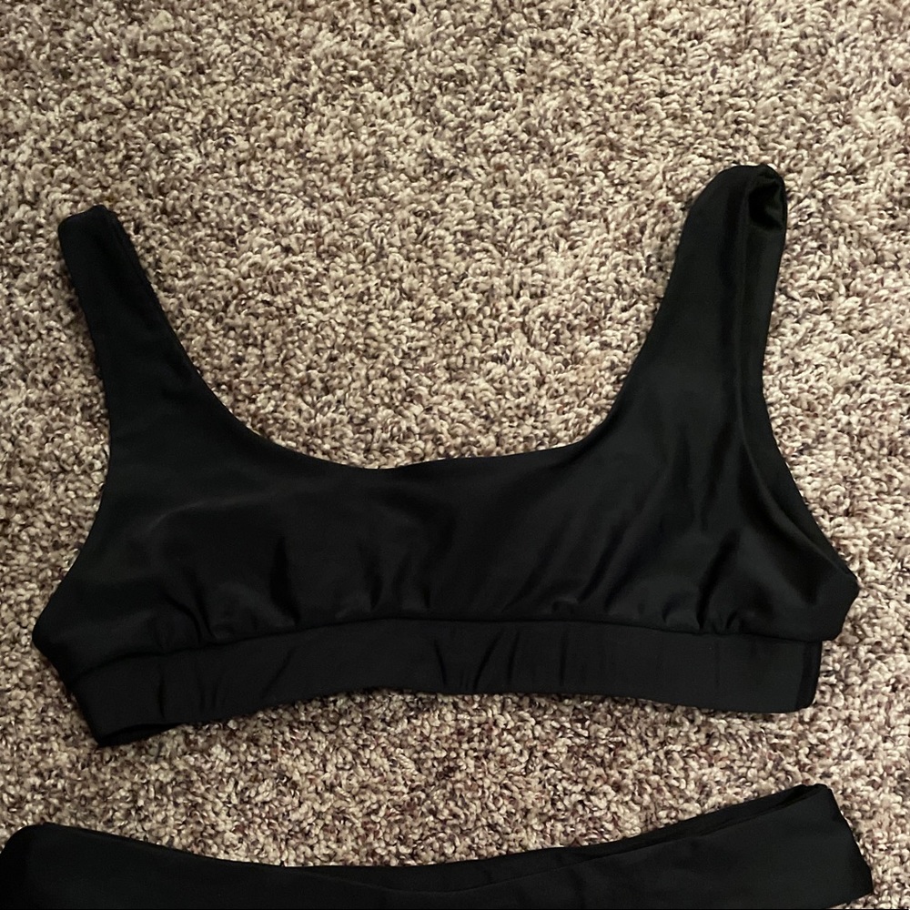 Kulani kini crop bikini top black size small